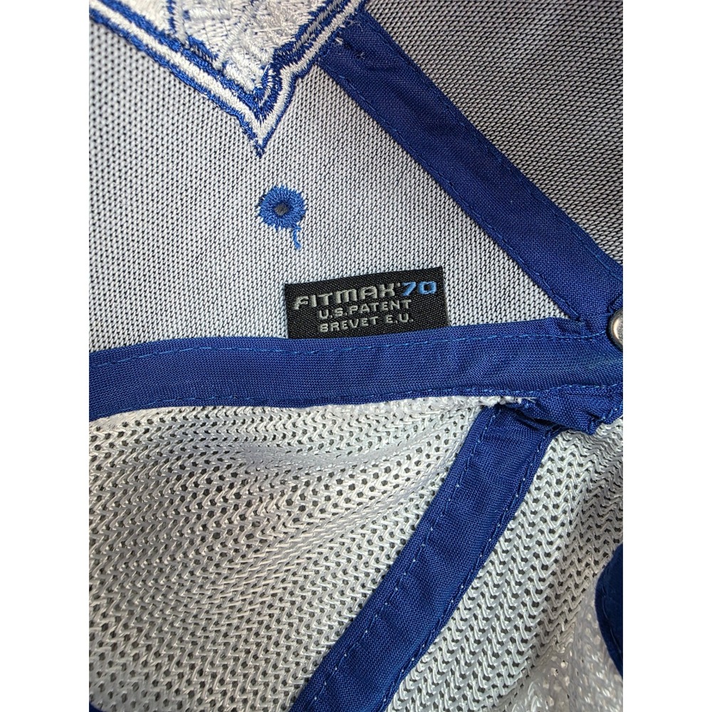 Adidas New York Rangers NHL Trucker Hat Blue White Mesh Stretch Fit Cap S/M - Picture 7 of 7